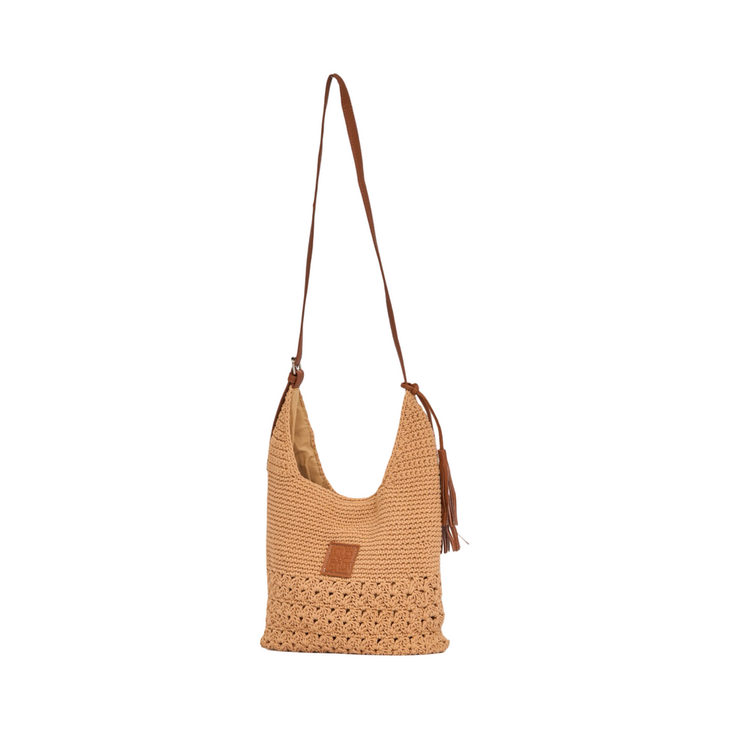 Knitted Crossbody Bag - Brown
