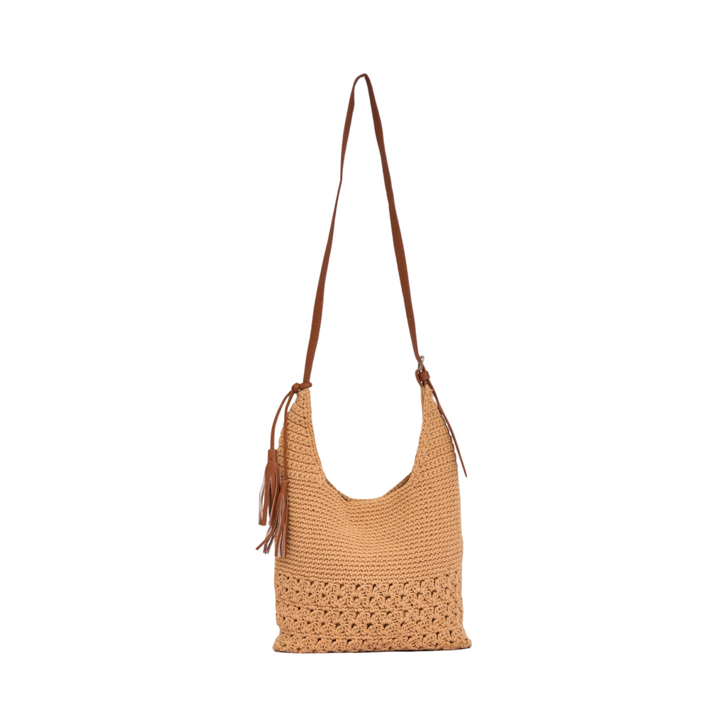 Knitted Crossbody Bag - Brown