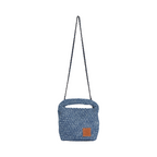 Signature Weave – Denim Crossbody Bag S – Deep Fade
