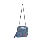 Signature Weave – Denim Crossbody Bag S – Deep Fade