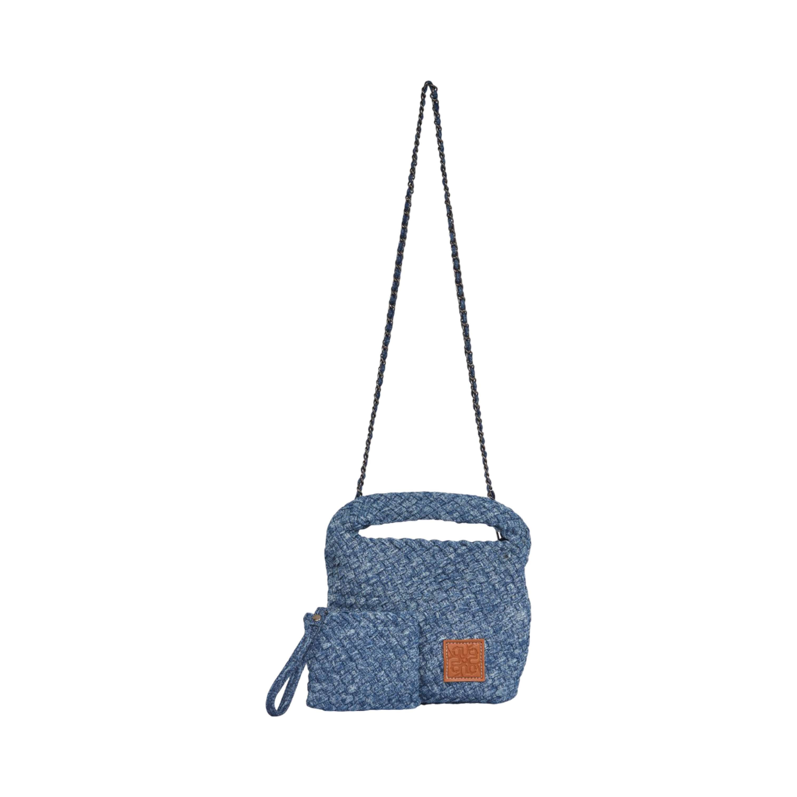 Midnight Weave – Denim Crossbody Bag S – Deep Fade