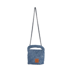 Signature Weave – Denim Crossbody Bag S – Deep Fade