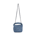 Signature Weave – Denim Crossbody Bag S – Deep Fade