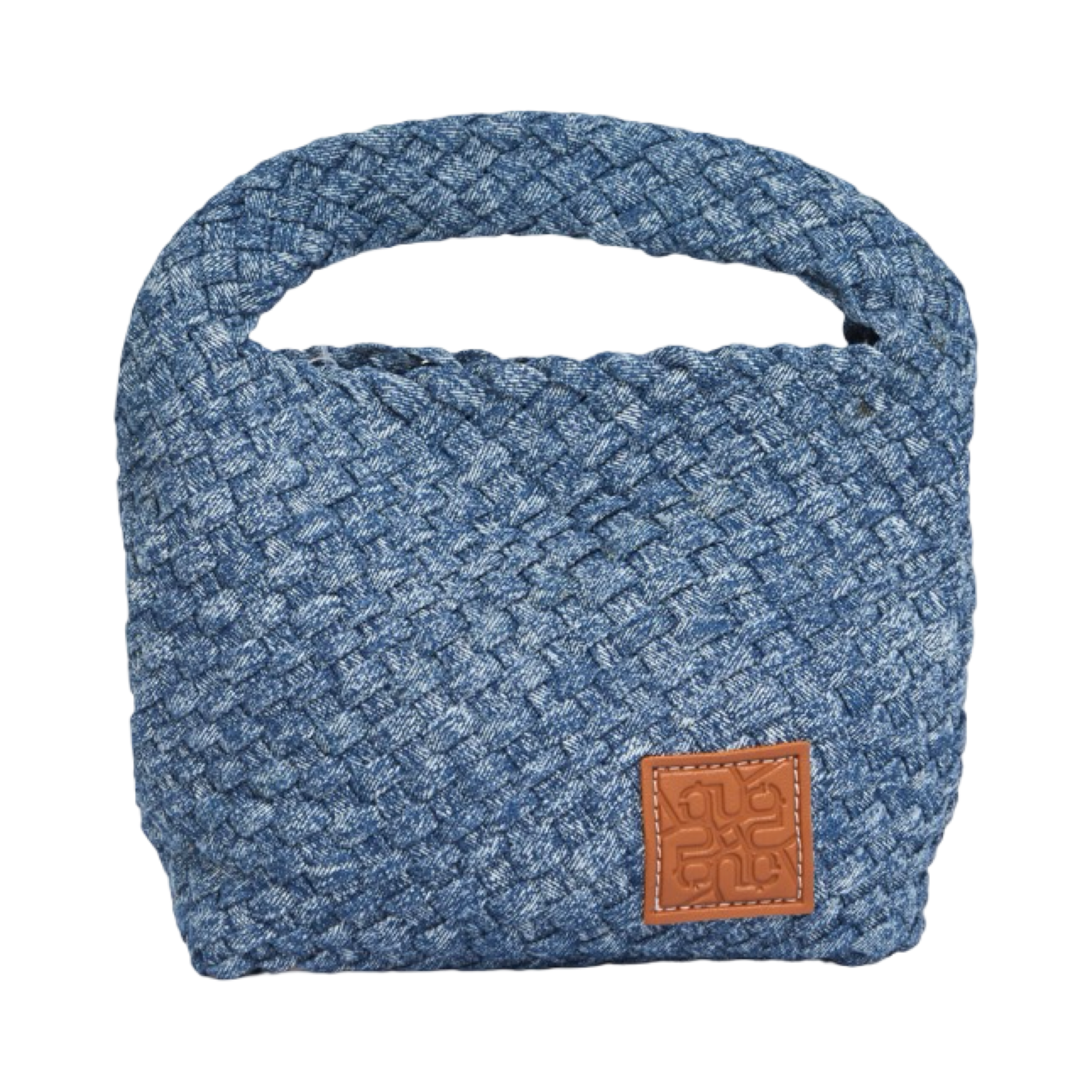Midnight Weave – Denim Crossbody Bag S – Deep Fade