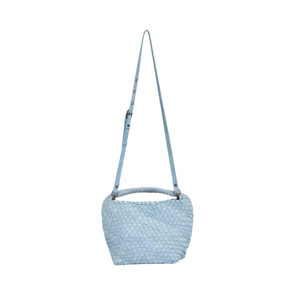 Midnight Weave – Denim Tote Bag M – Sky Blue
