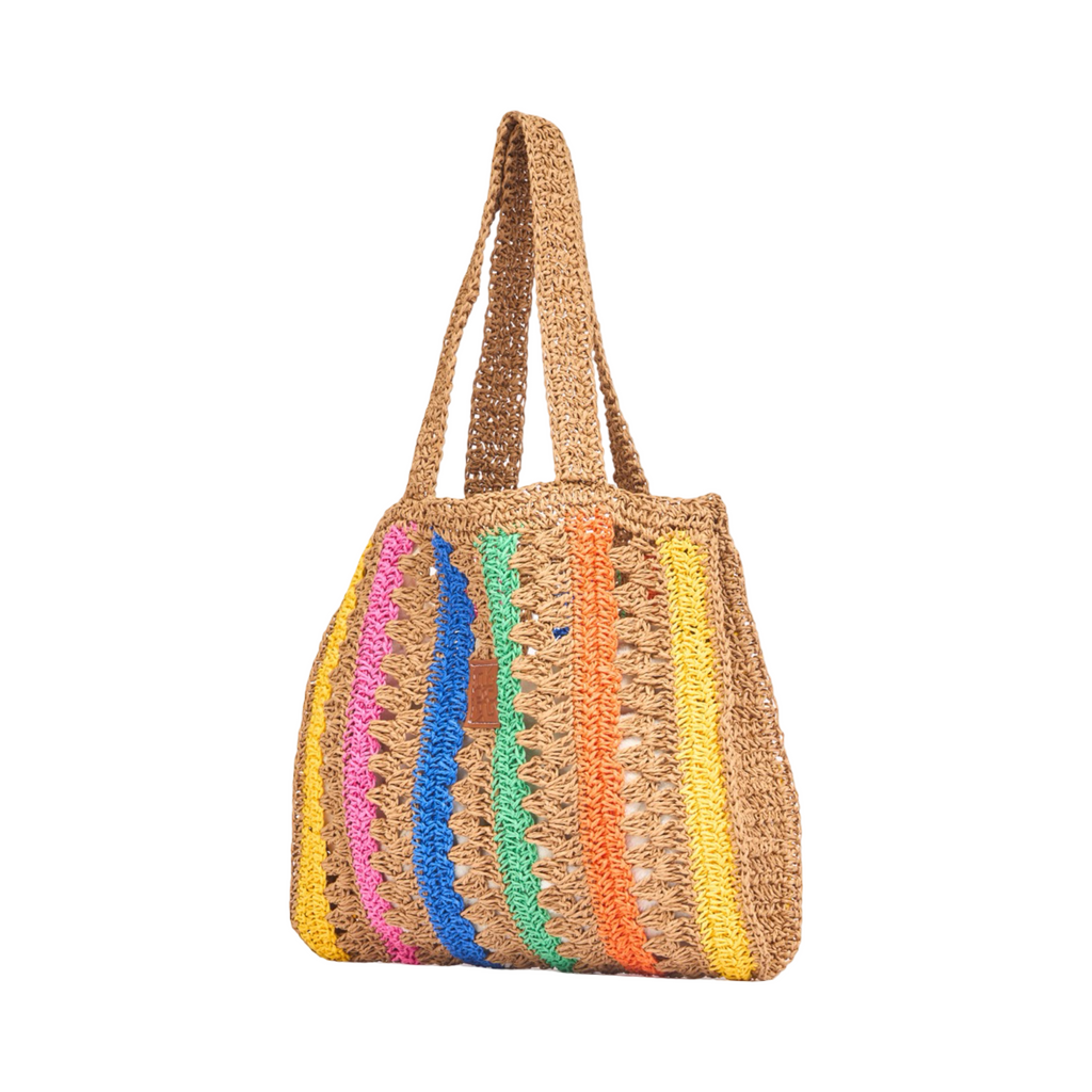 Everyday Earth – Straw Multicolor Tote Bag – Brown