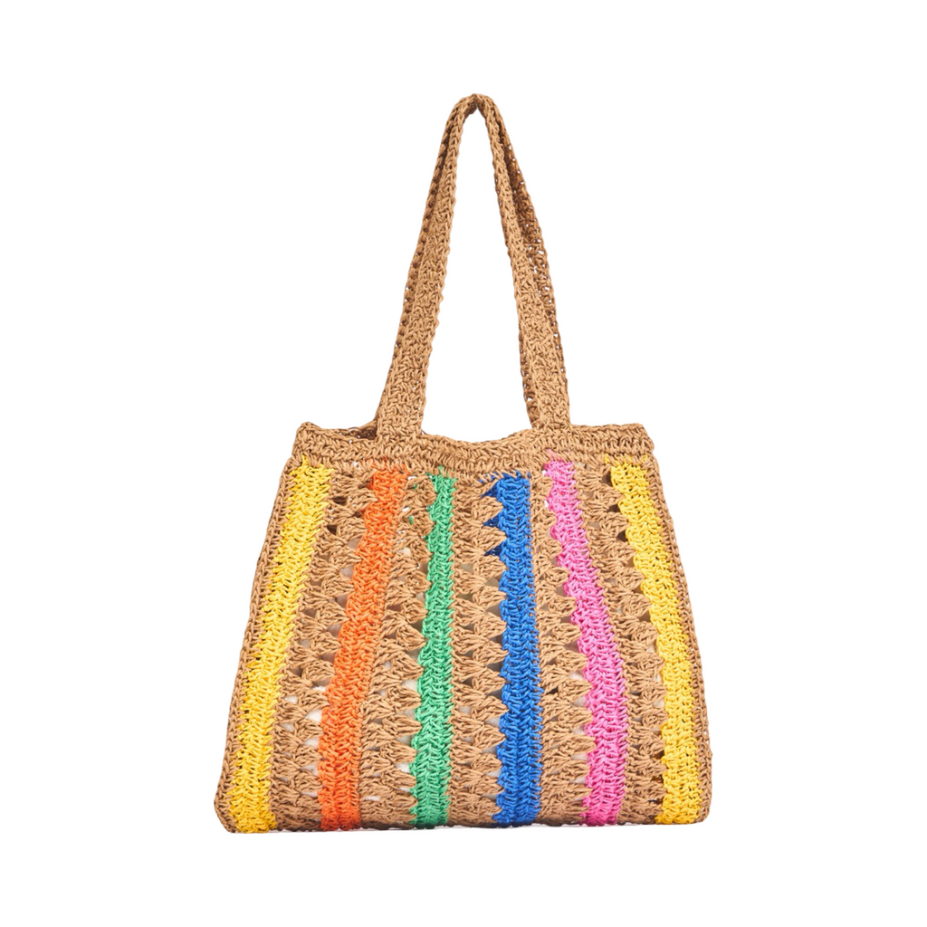 Everyday Earth – Straw Multicolor Tote Bag – Brown