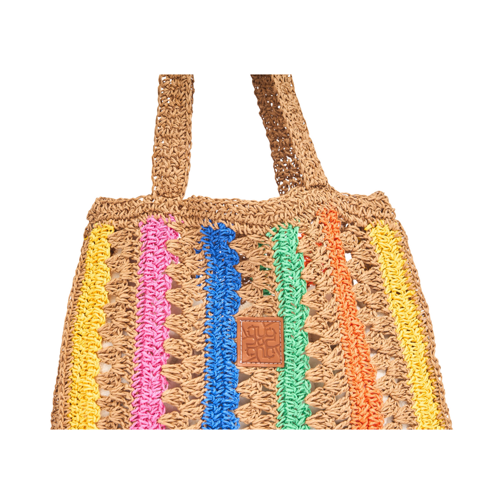 Everyday Earth – Straw Multicolor Tote Bag – Brown