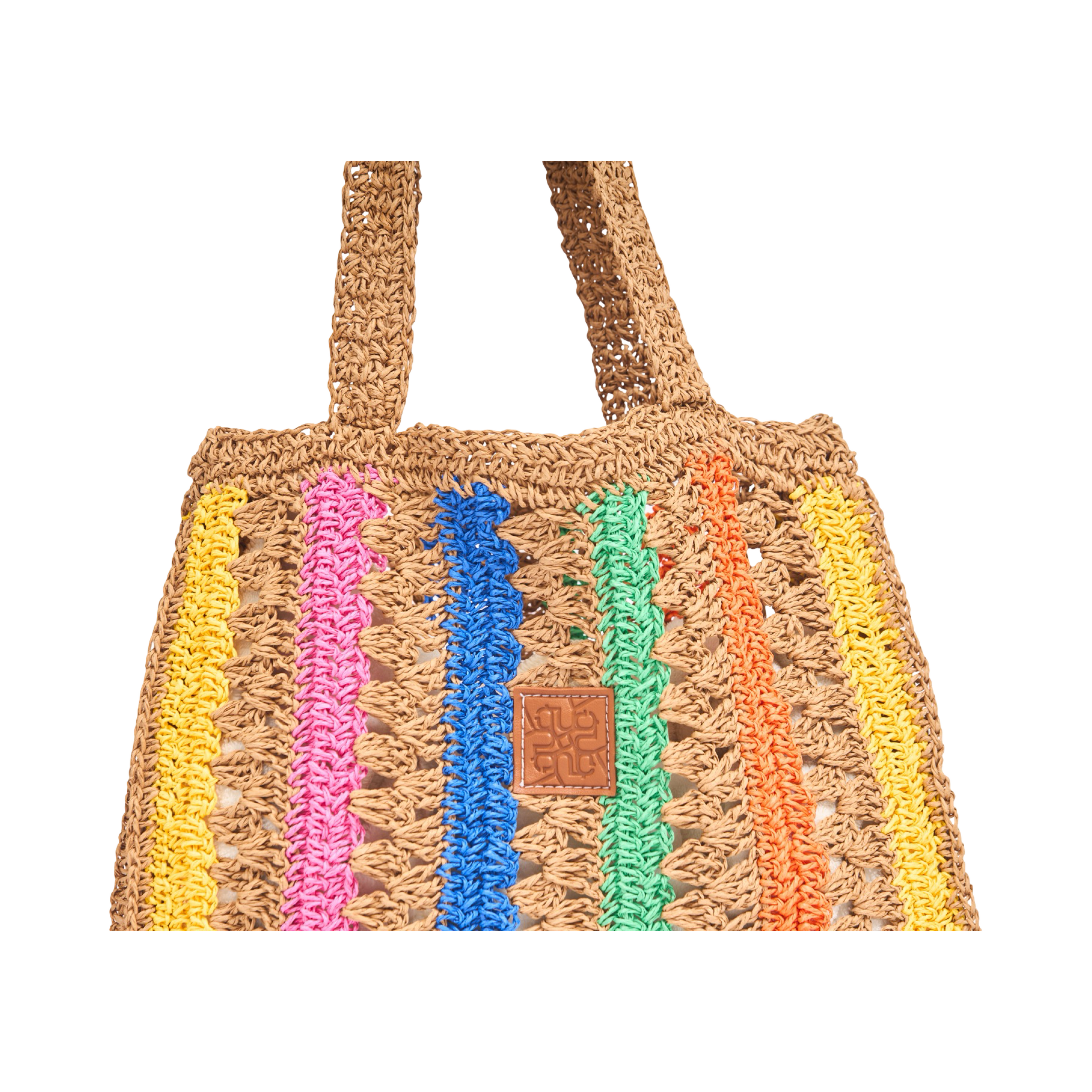 Everyday Earth – Straw Multicolor Tote Bag – Brown
