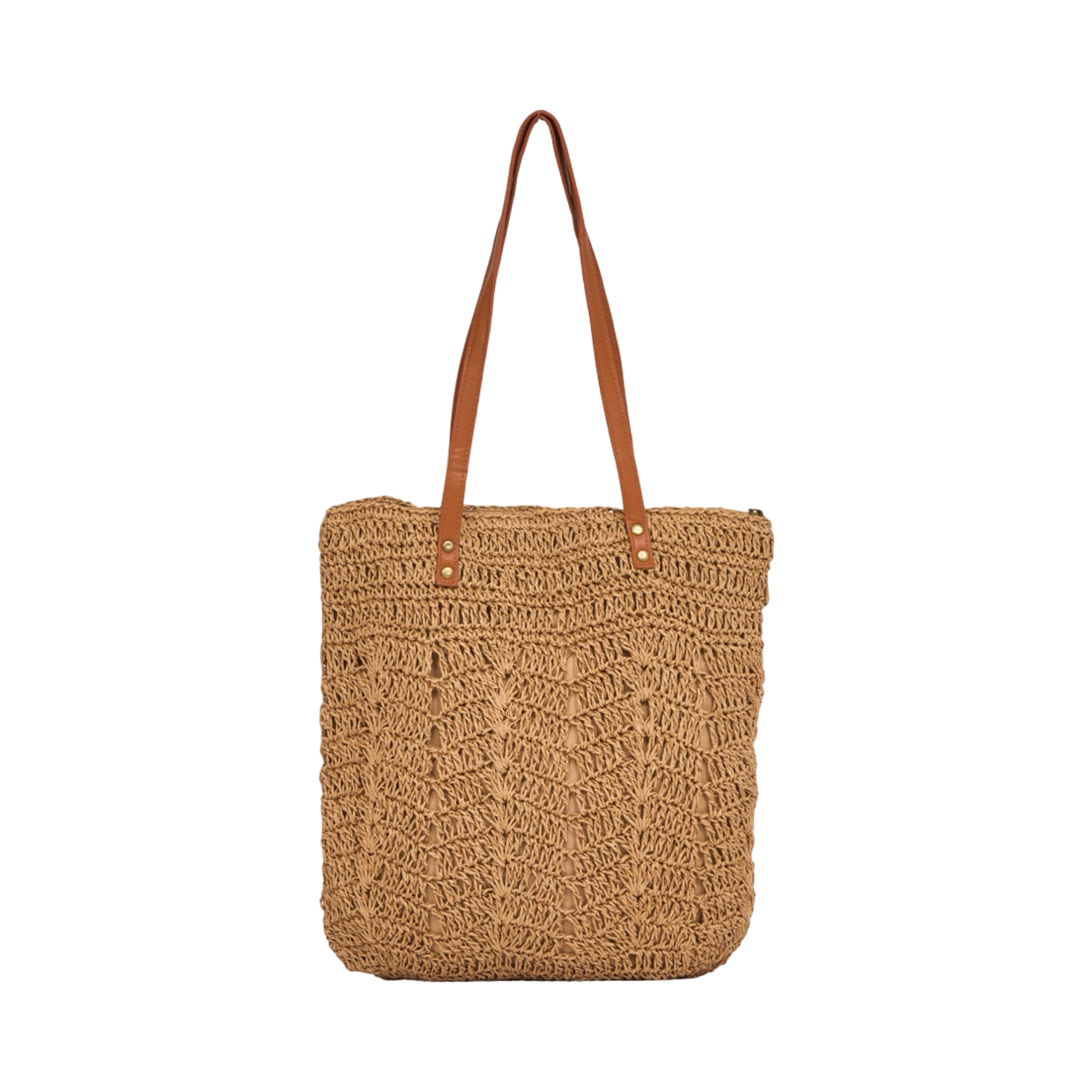 Everyday Earth – Straw Tote Bag – Brown