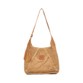 Everyday Earth – Straw Shoulder Bag With Tassel – Brown