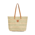 Knitted Colored Tote Bag - Green