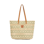 Knitted Colored Tote Bag - Green