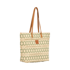 Knitted Colored Tote Bag - Green