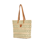 Knitted Colored Tote Bag - Green