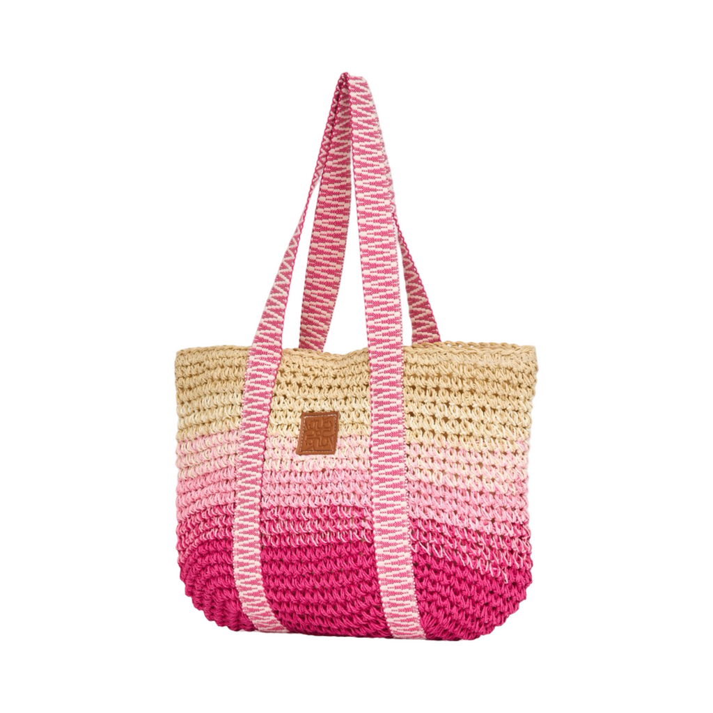 Everyday Earth – Colorful Straw Tote Bag – Pink