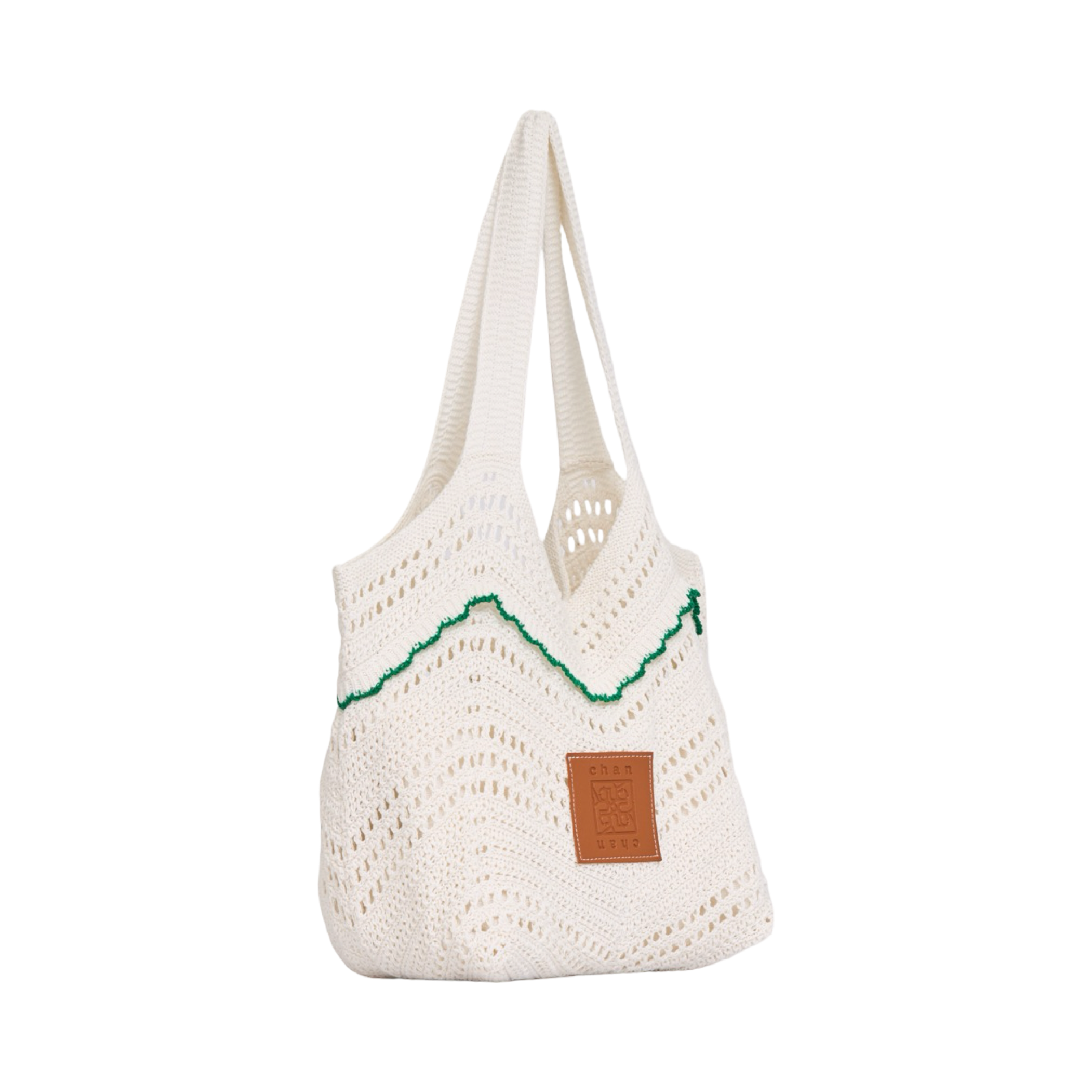Knitted Tote Bag - White
