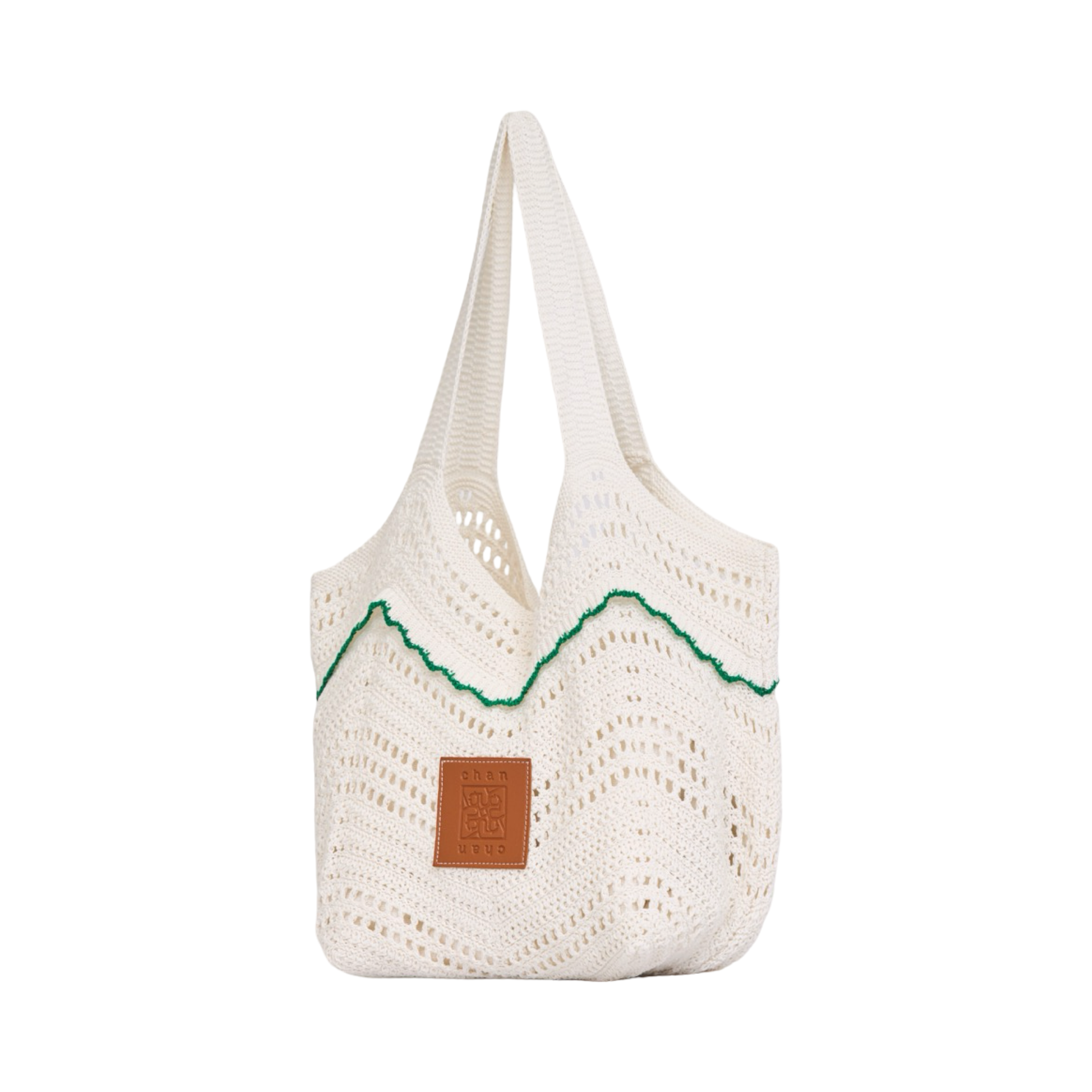 Knitted Tote Bag - White
