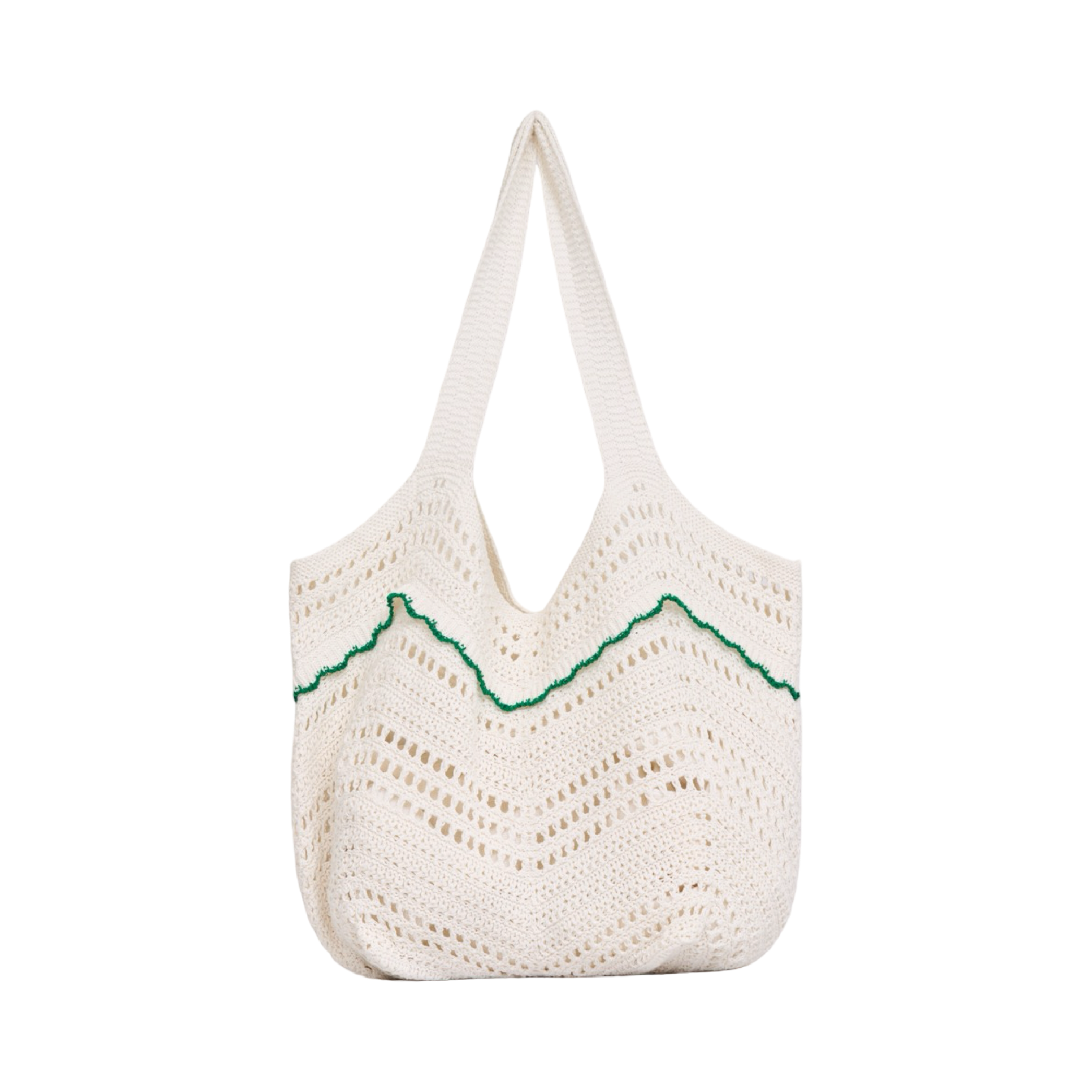 Knitted Tote Bag - White