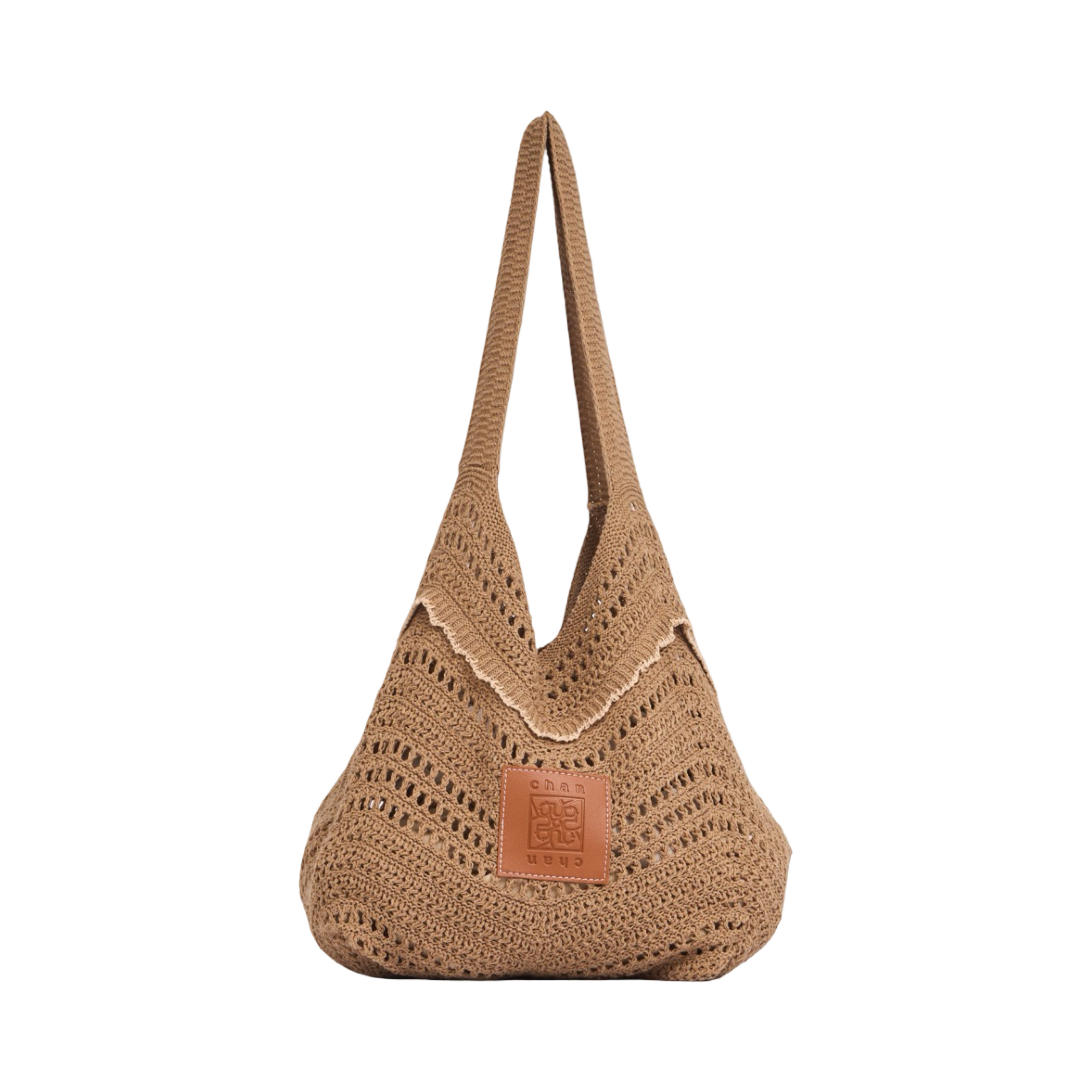 Knitted Tote Bag – Wood Brown