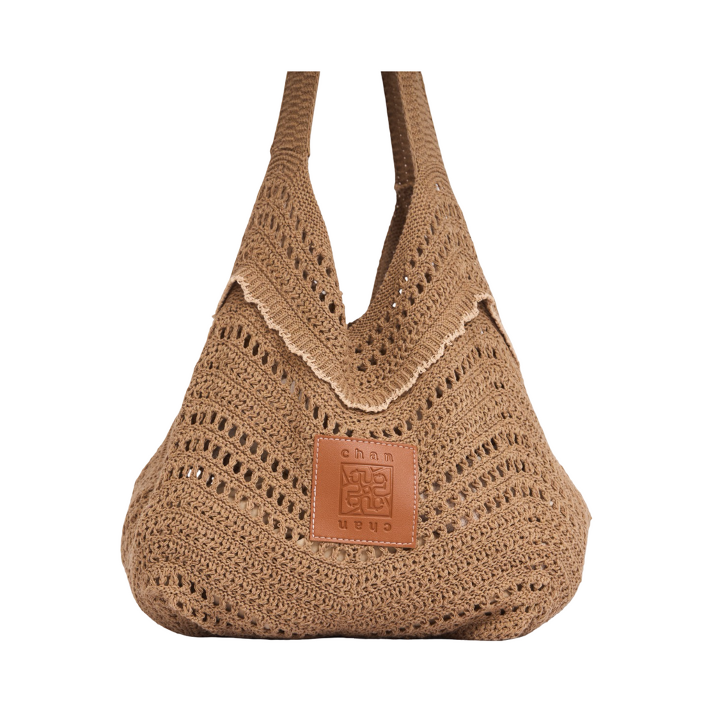 Knitted Tote Bag – Wood Brown