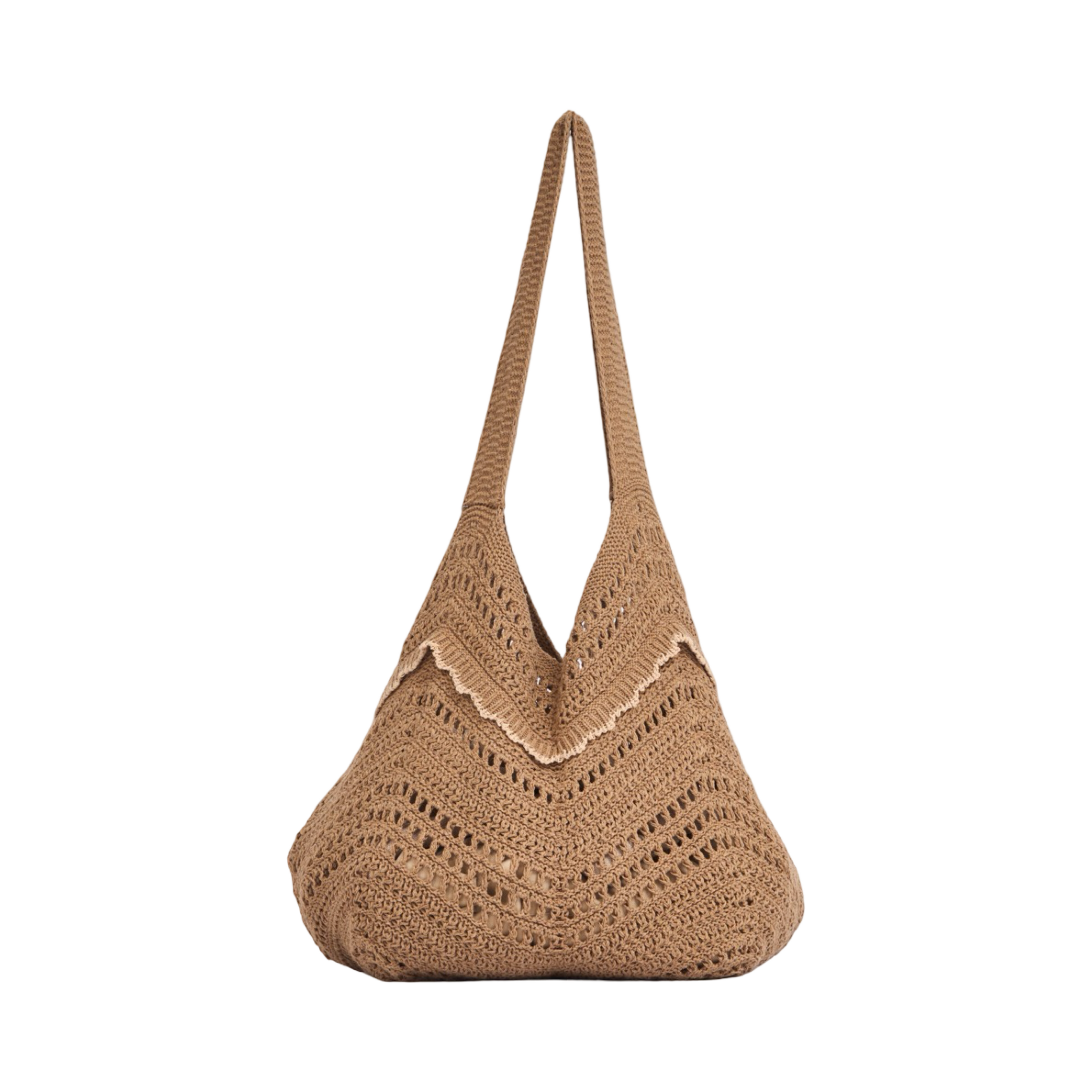 Knitted Tote Bag – Wood Brown