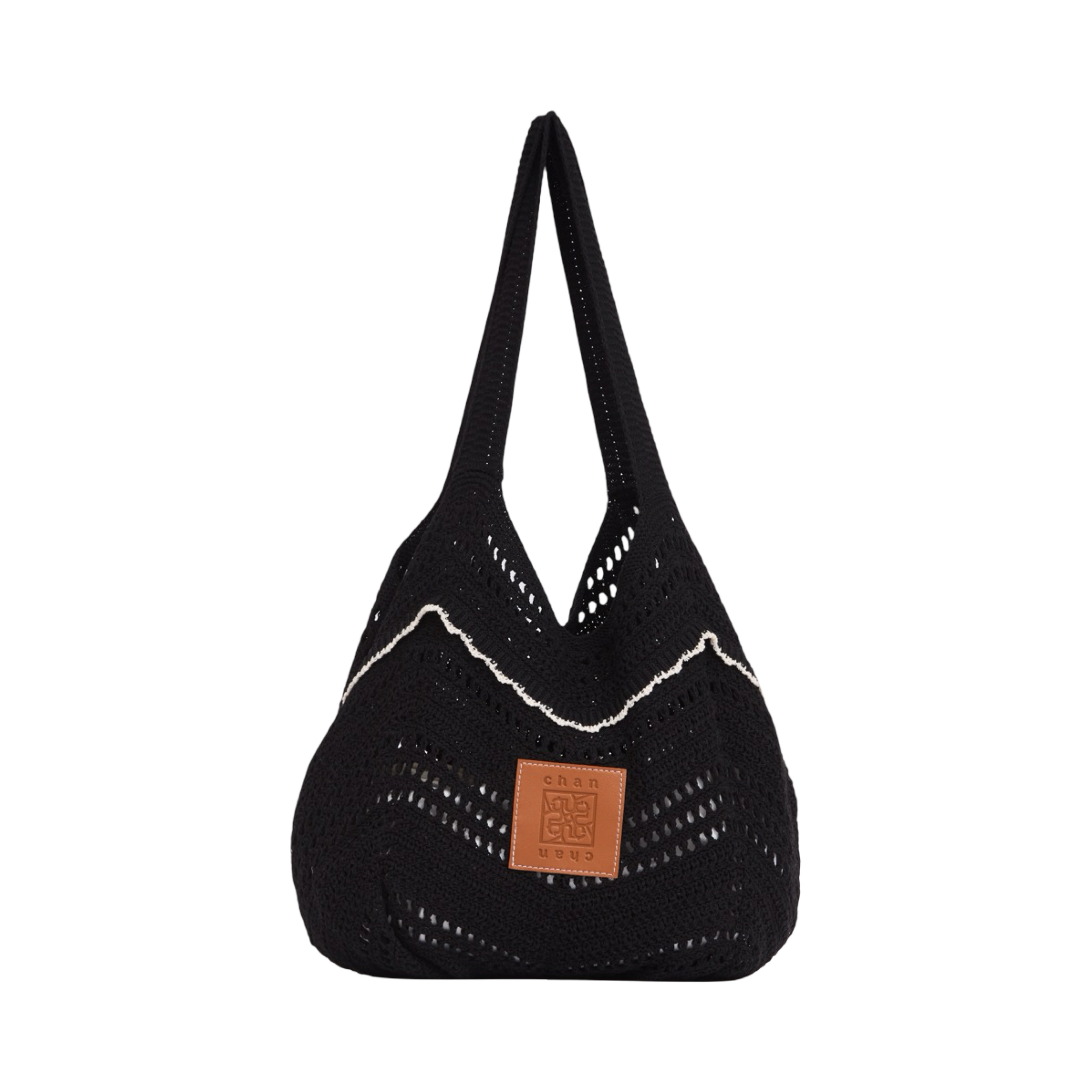 Knitted Tote Bag – Black