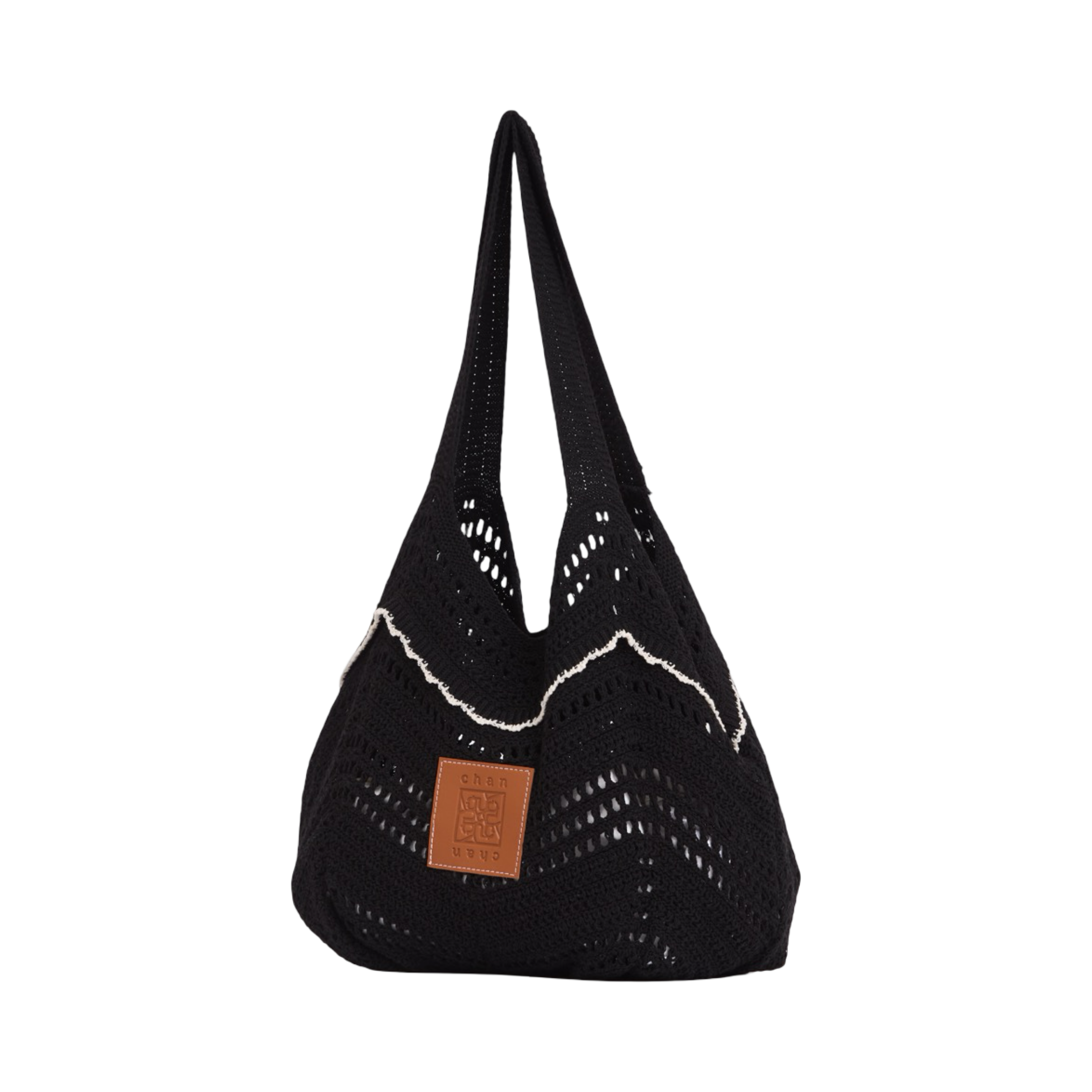 Knitted Tote Bag – Black