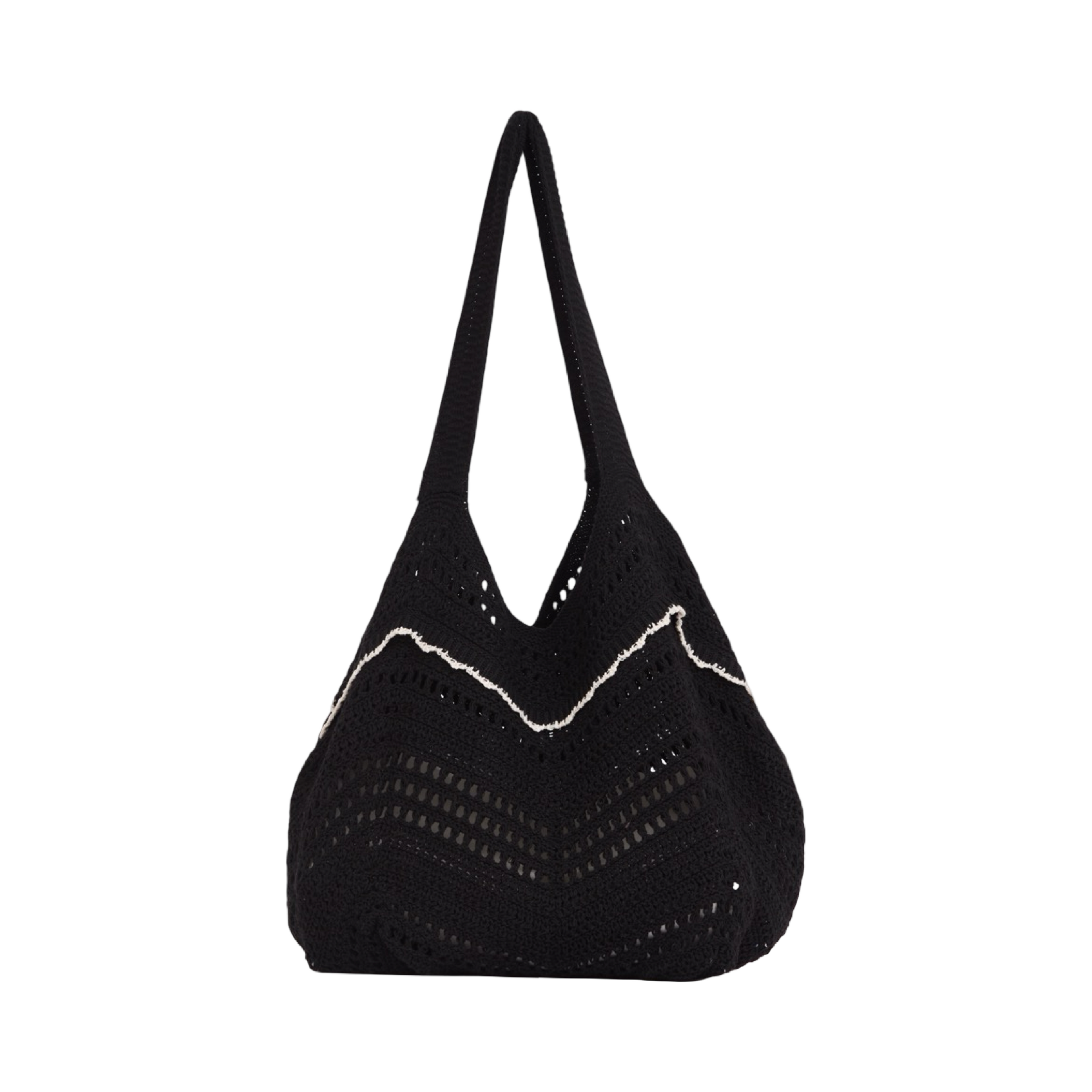 Knitted Tote Bag – Black
