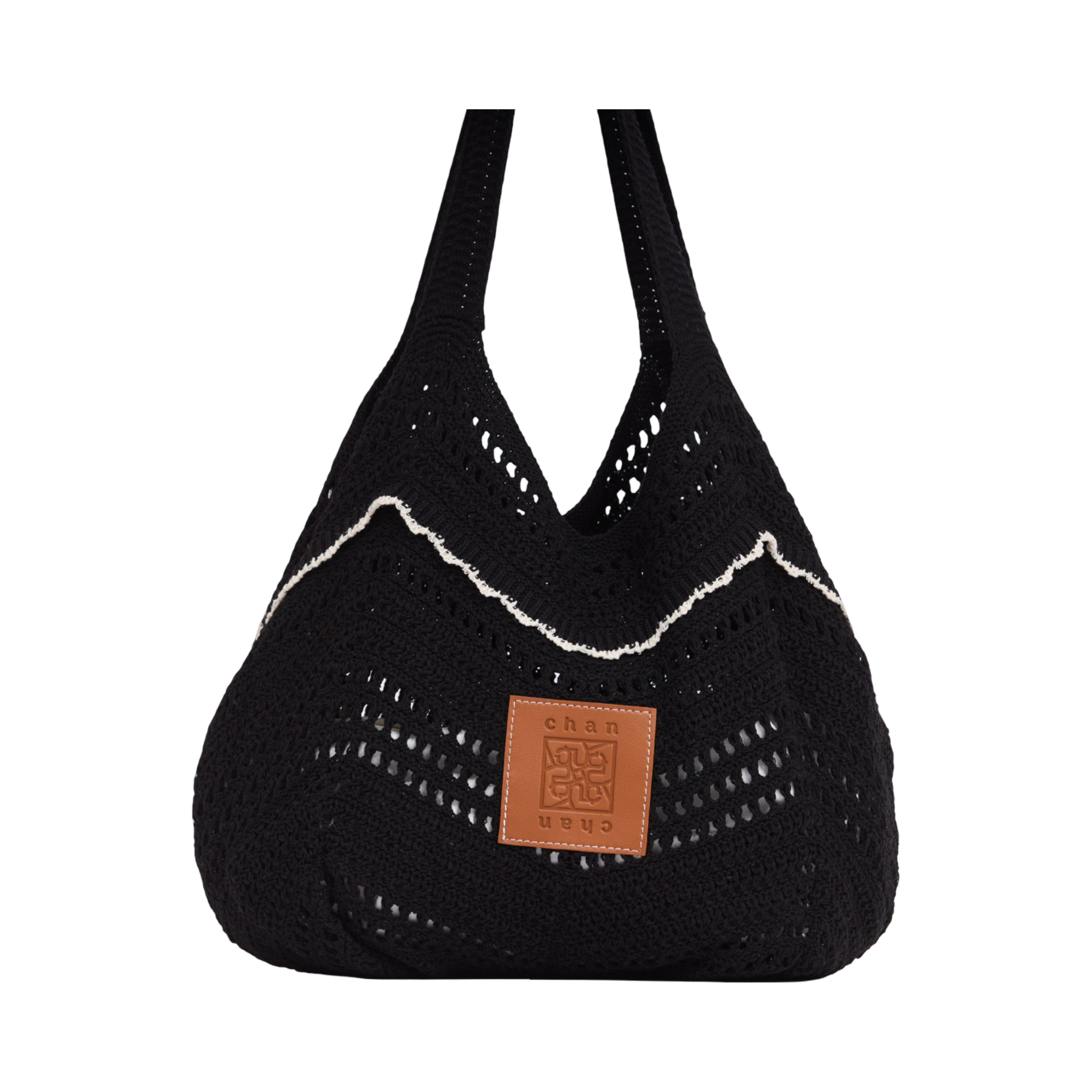 Knitted Tote Bag – Black