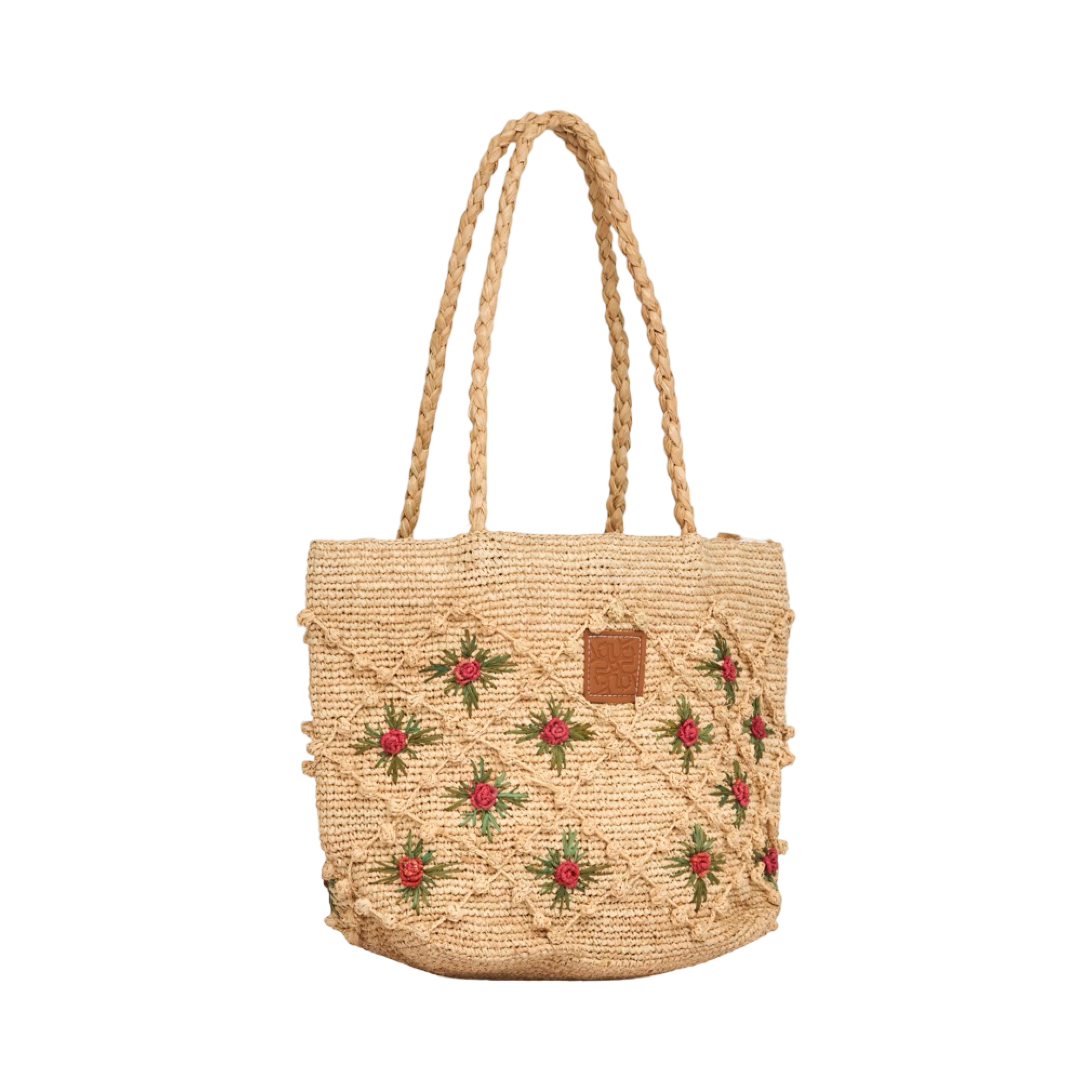 Everyday Earth – Floral Basket Tote Bag – Brown