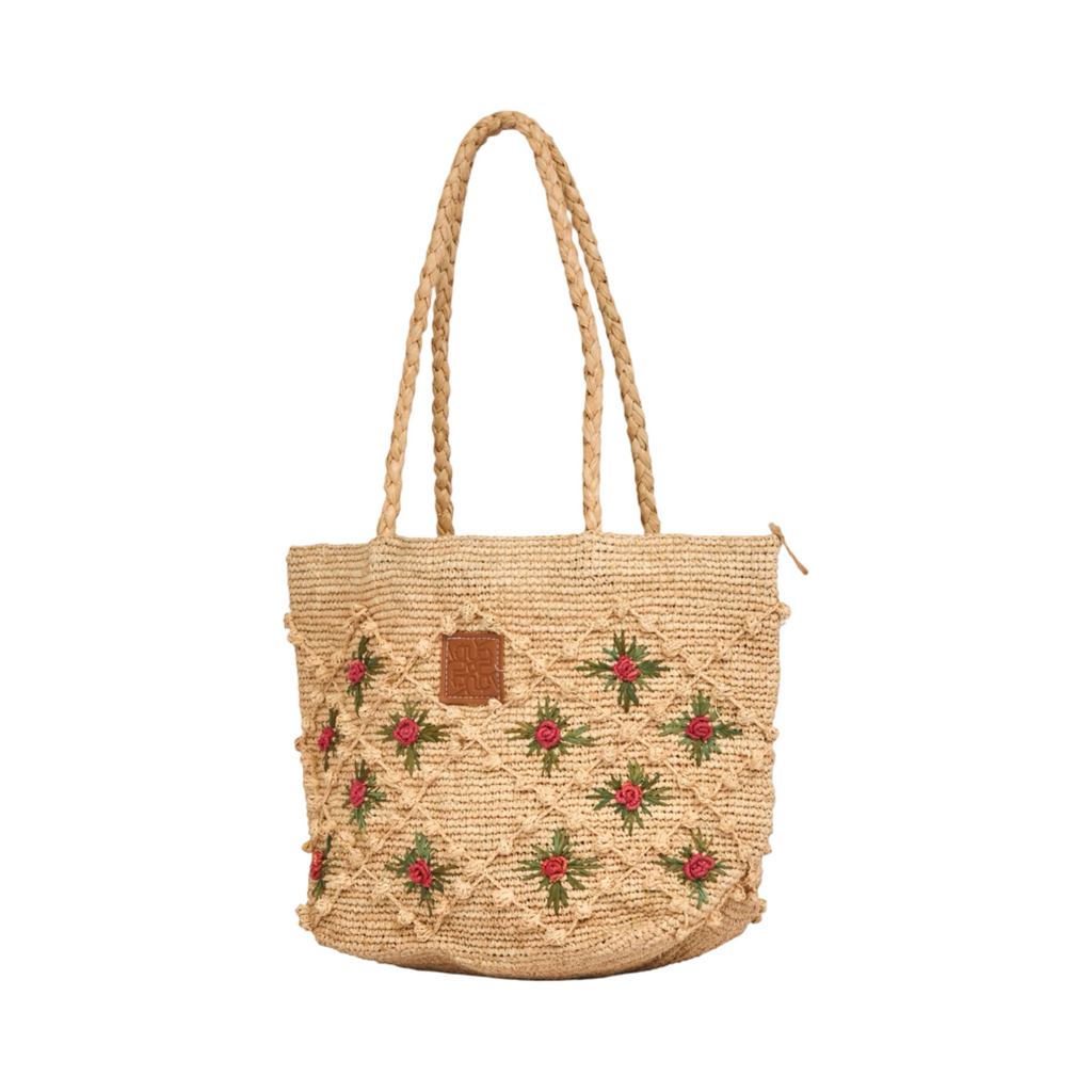 Everyday Earth – Floral Basket Tote Bag – Brown