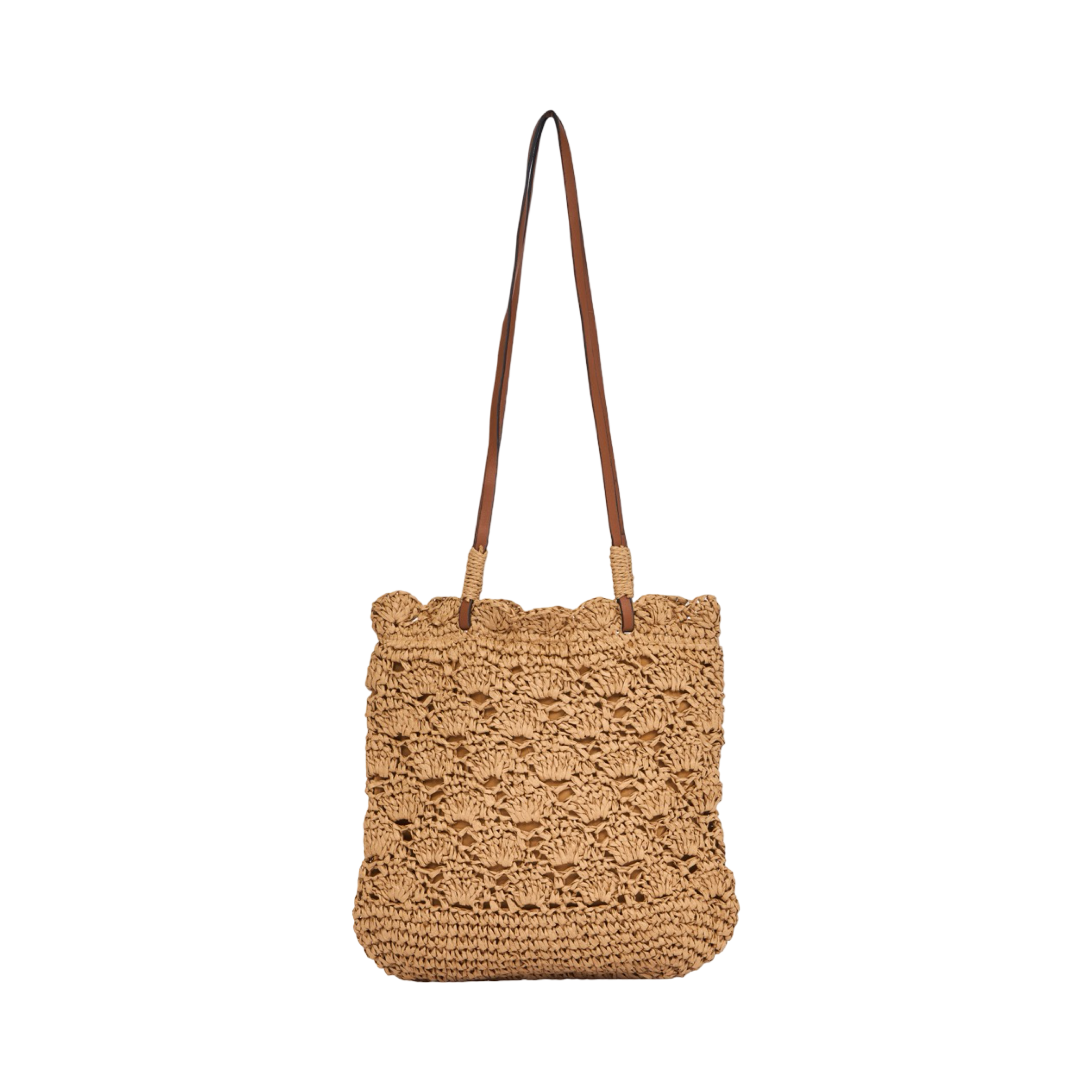 Everyday Earth – Straw Shoulder Bag – Brown