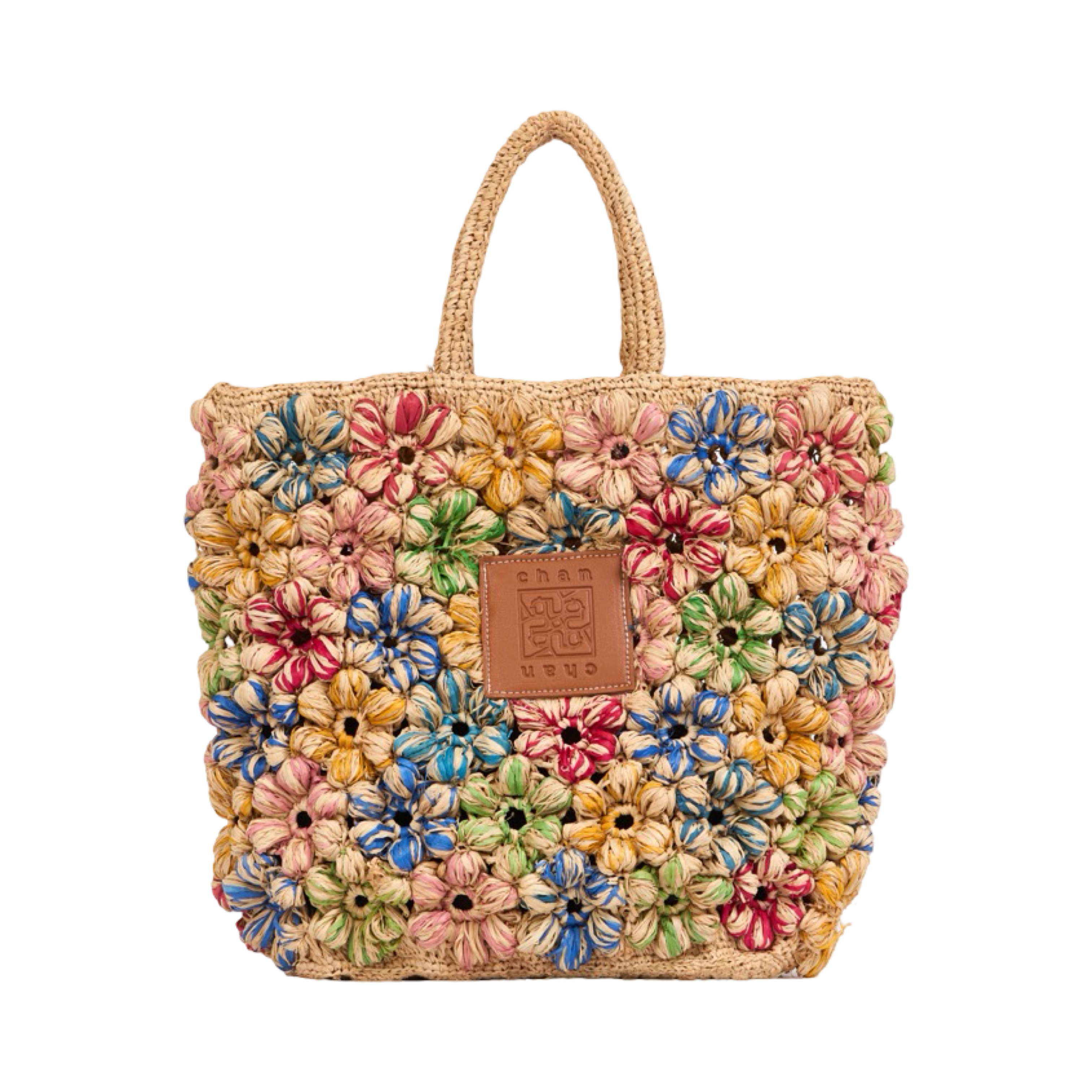 Everyday Floral Straw Tote Bag - Multicolor