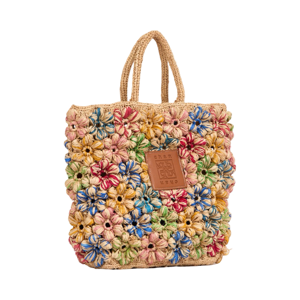 Everyday Floral Straw Tote Bag - Multicolor