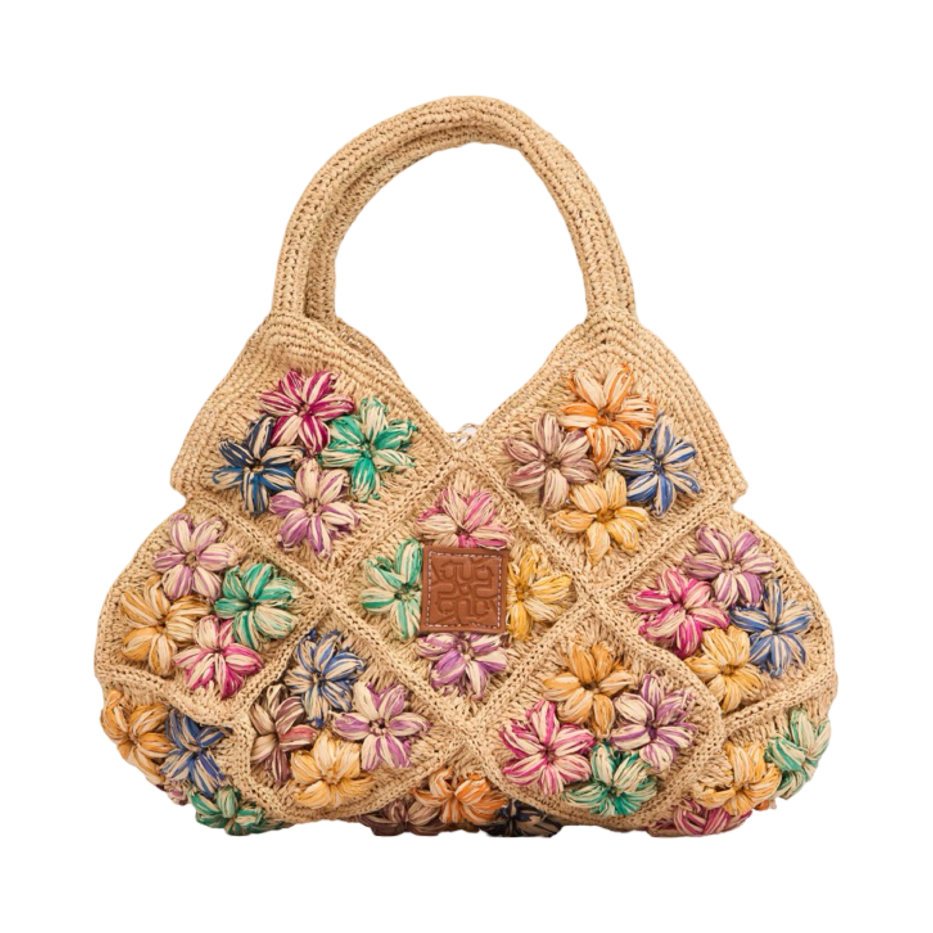 Everyday Floral Straw Tote Bag - Multicolor