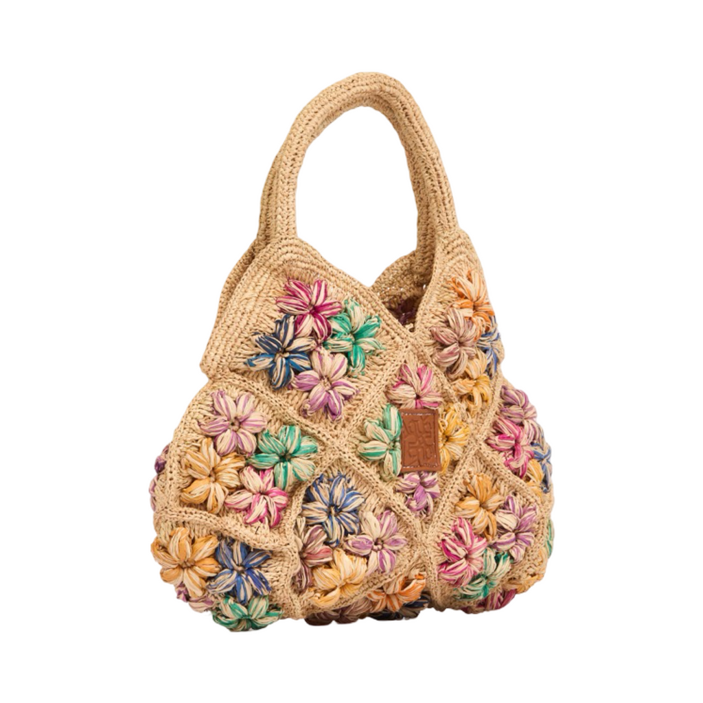 Everyday Floral Straw Tote Bag - Multicolor
