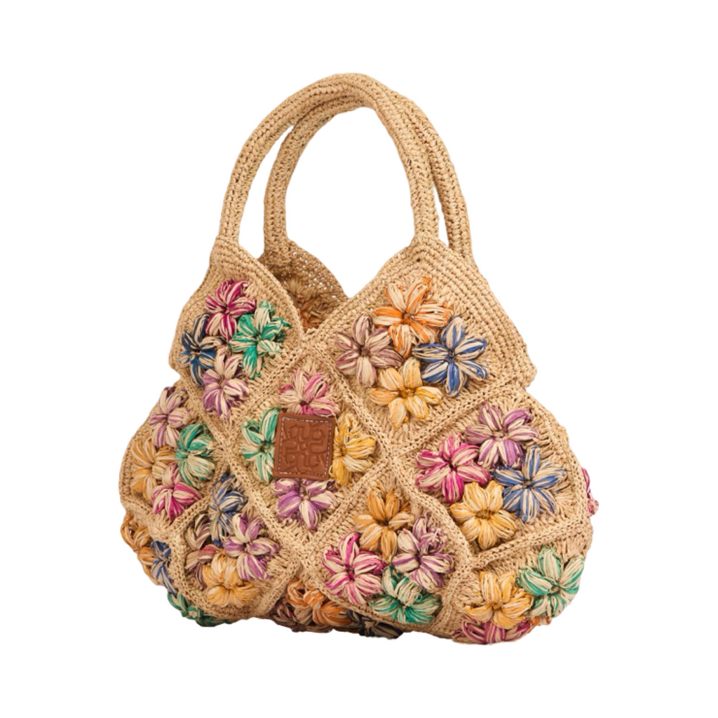 Everyday Floral Straw Tote Bag - Multicolor