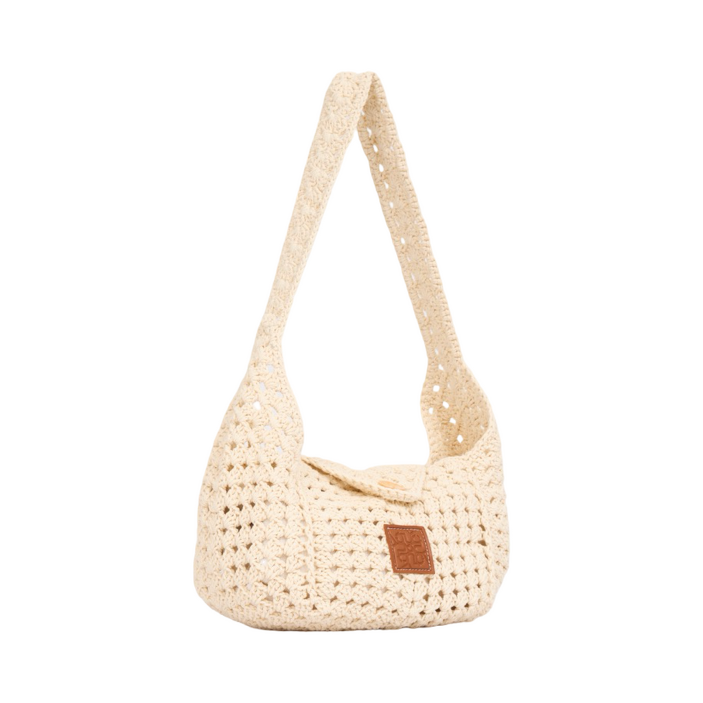 Knitted Hobo Bag - Beige