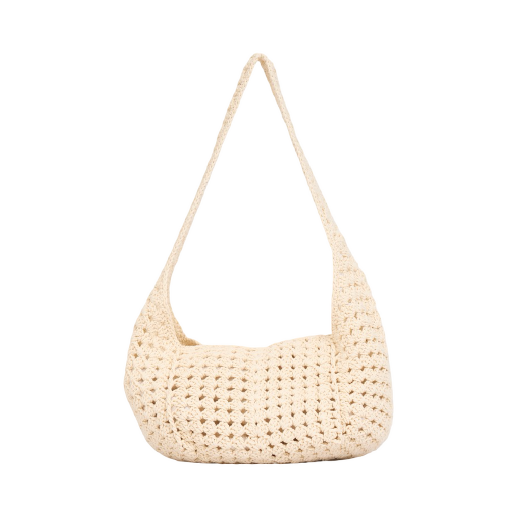 Knitted Hobo Bag - Beige