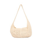 Knitted Hobo Bag - Beige