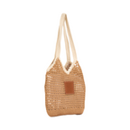 Everyday Earth – Two–Tone Knitted Tote Bag – Brown