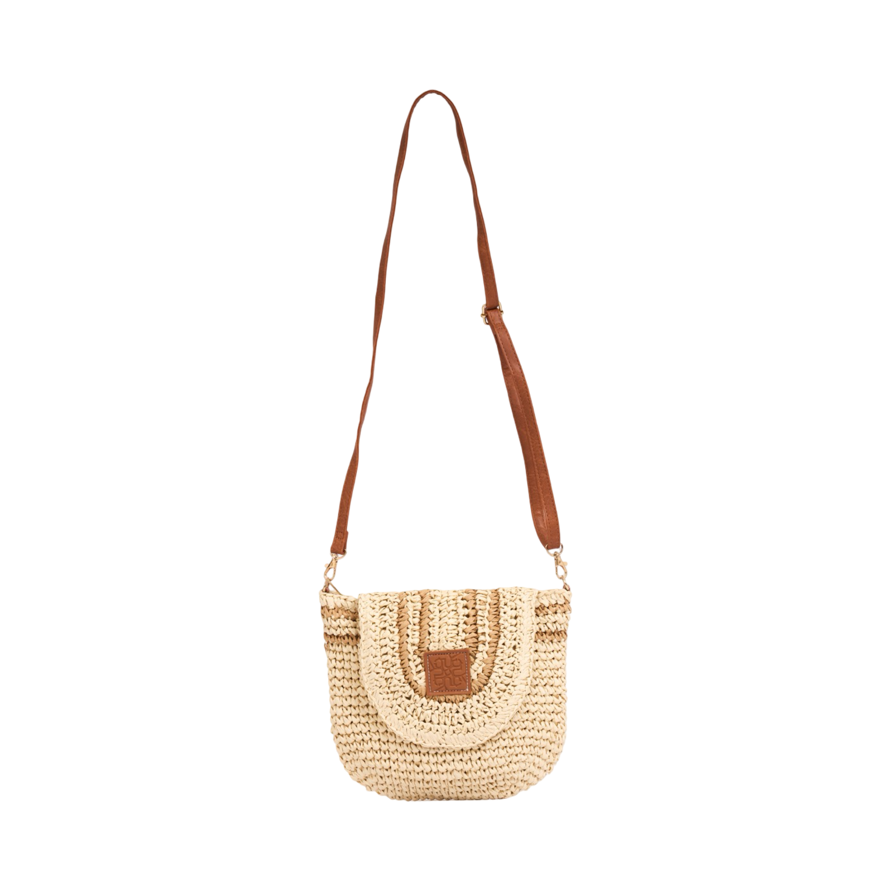 Everyday Earth – Straw Crossbody Bag – Beige