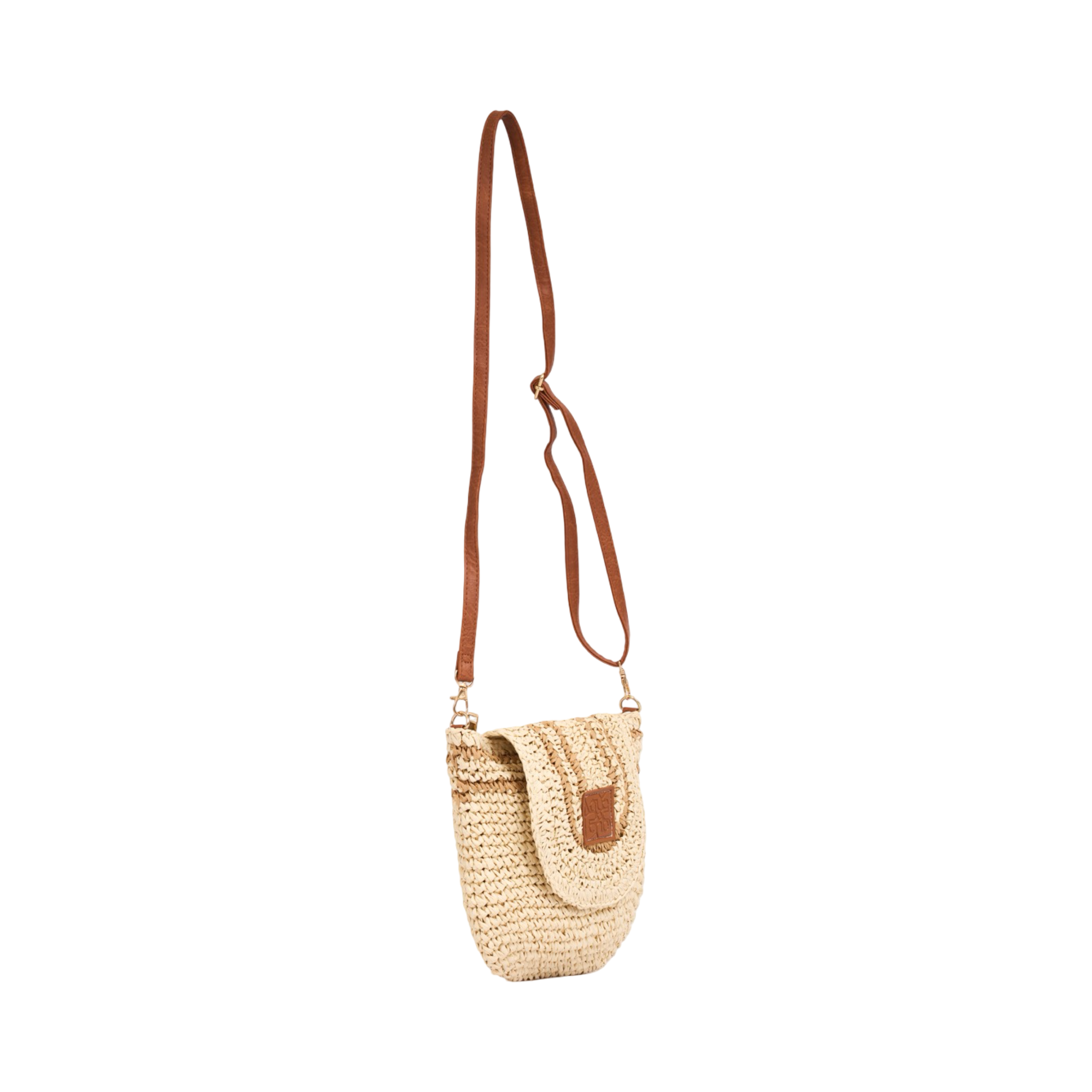 Everyday Earth – Straw Crossbody Bag – Beige