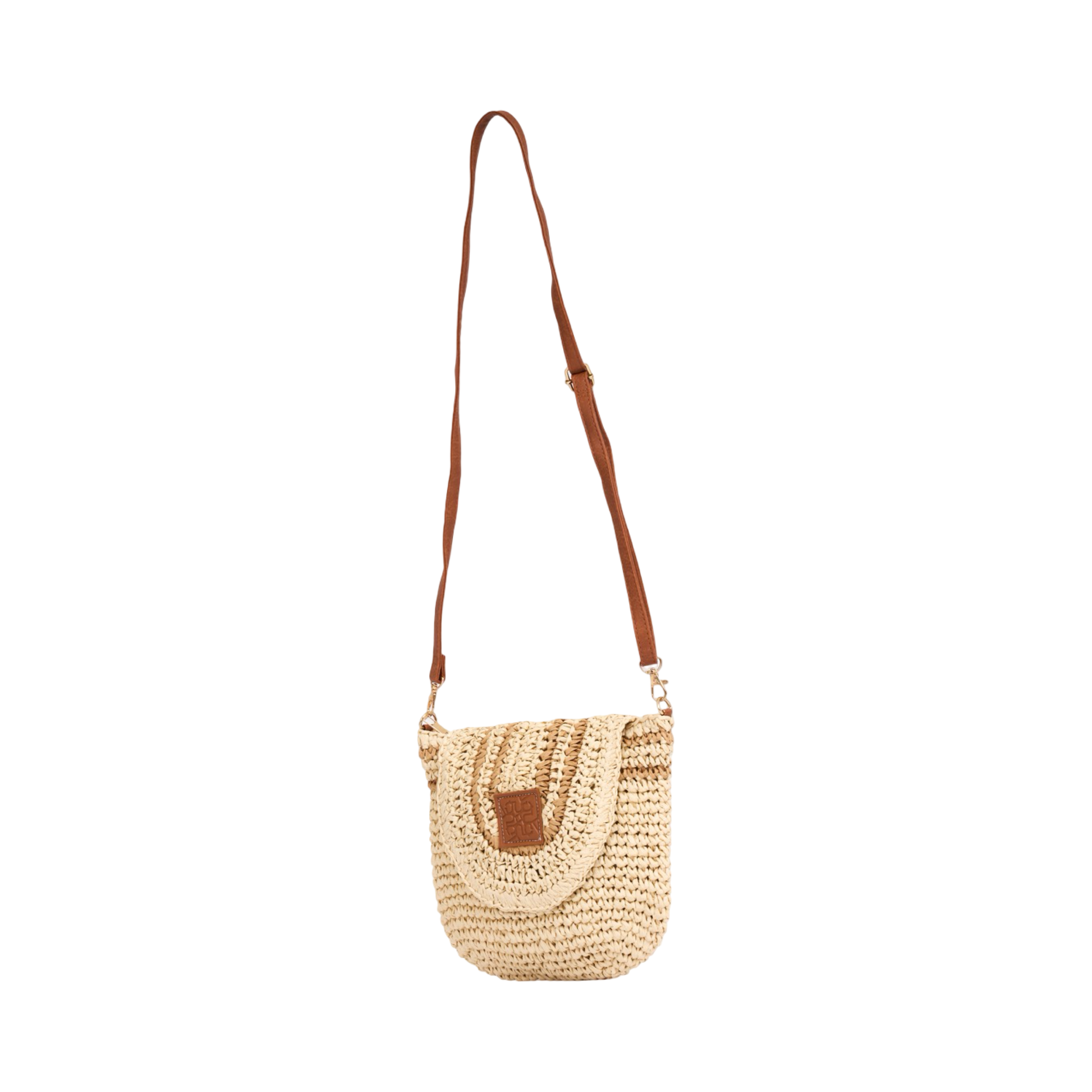 Everyday Earth – Straw Crossbody Bag – Beige