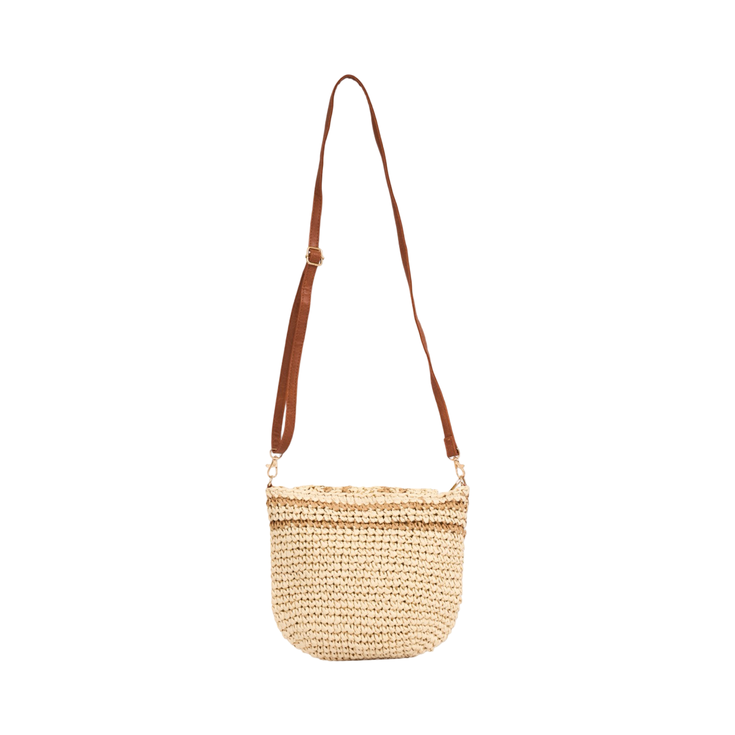 Everyday Earth – Straw Crossbody Bag – Beige