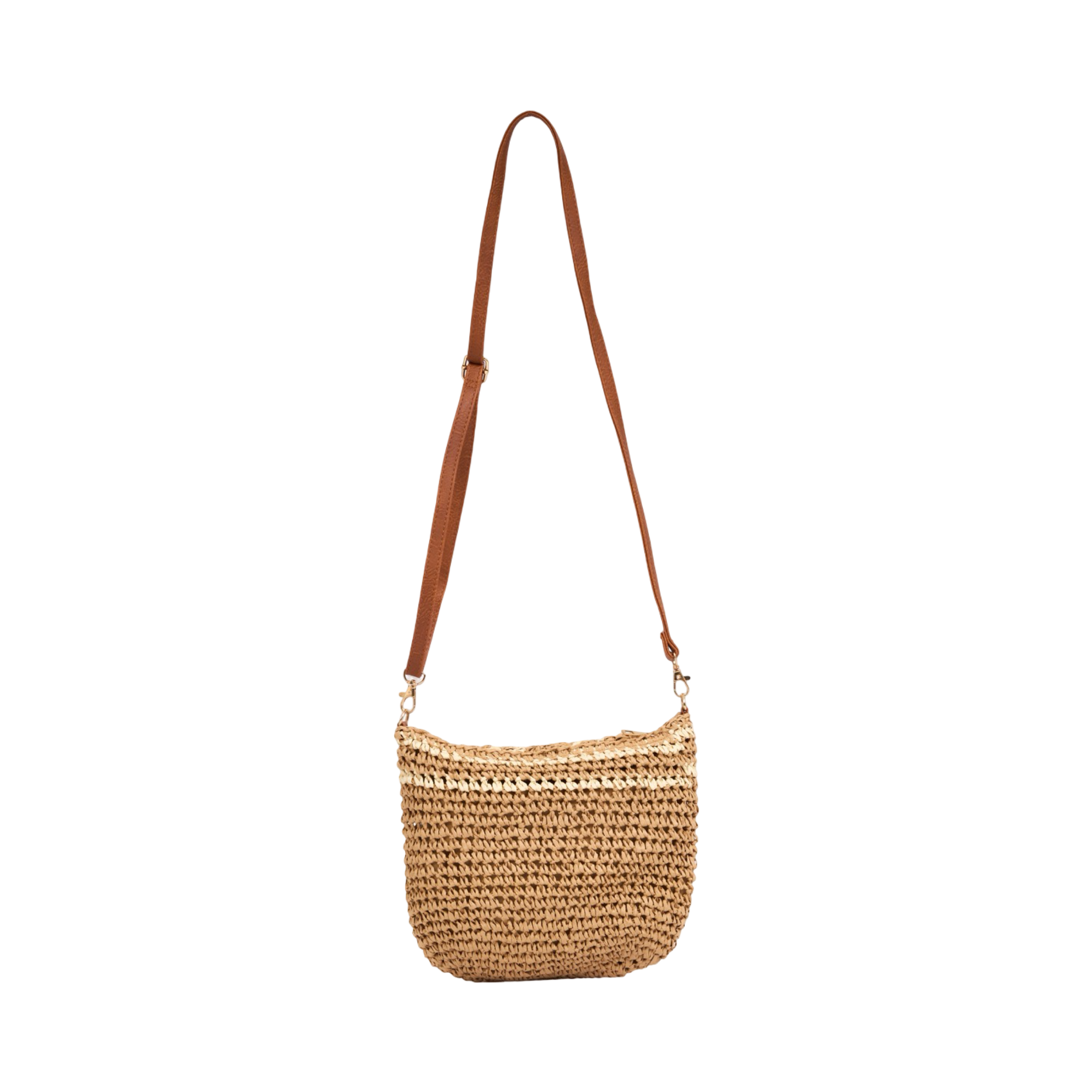 Everyday Earth – Straw Crossbody Bag – Brown