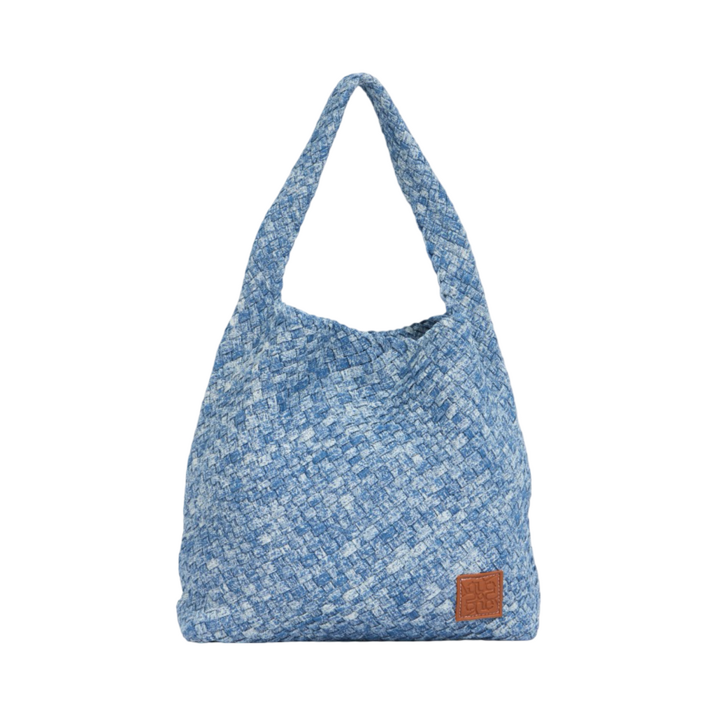 Midnight Weave – Denim Crossbody Bag L – Super Fade