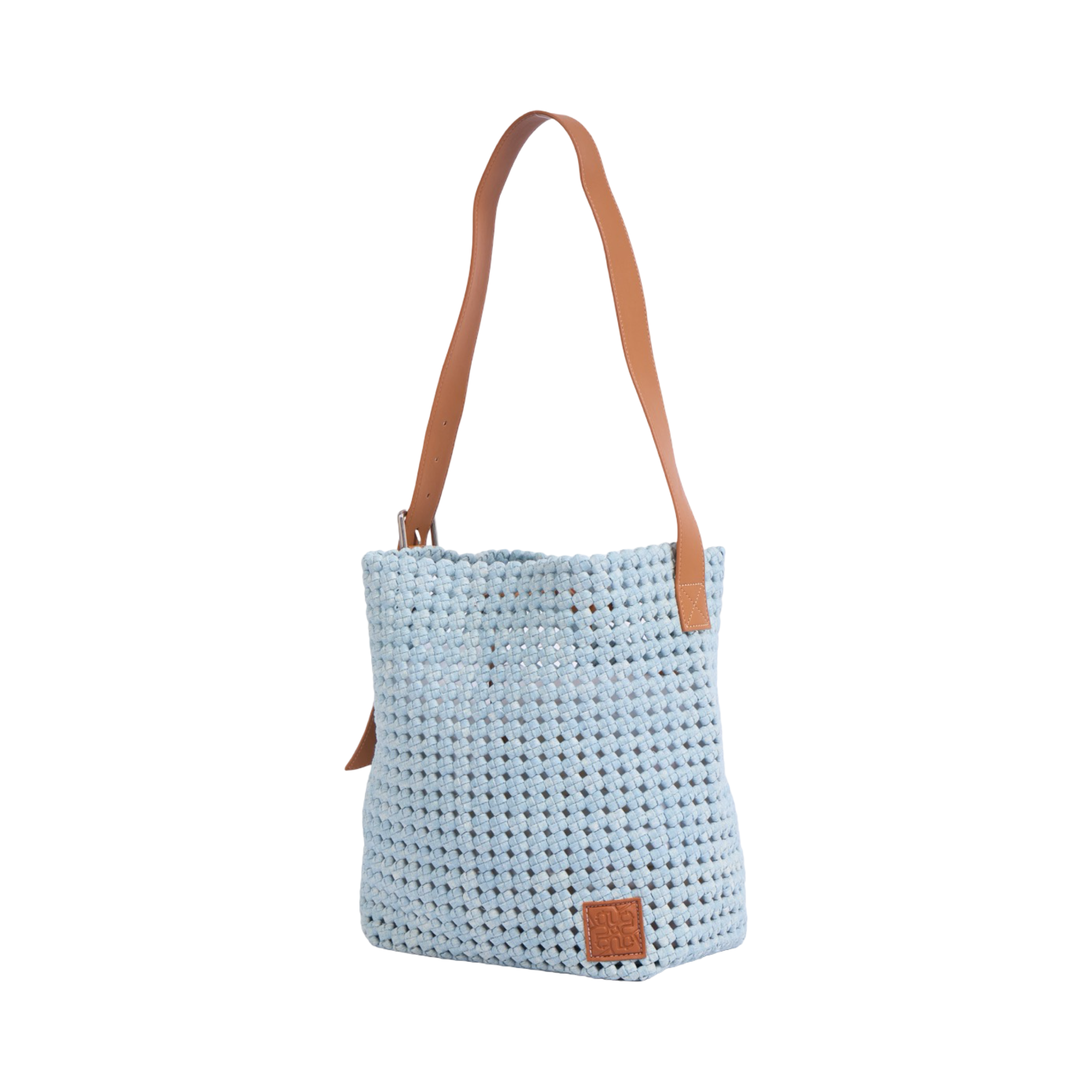 The Blue Nomad - Drift Denim Tote L - Sky Blue