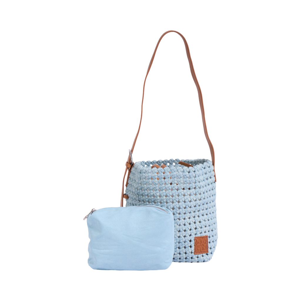 The Blue Nomad - Drift Denim Tote M - Sky Blue
